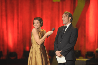 Anke Engelke and Mads Mikkelsen© EFA / Michael Tinnefeld, Agency People Image