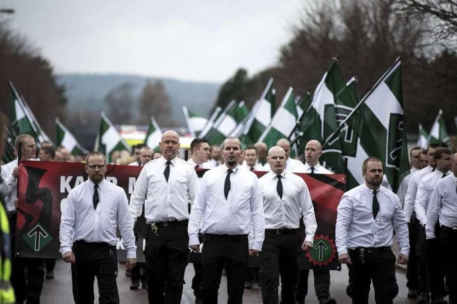 Nordic Resistance Movement march in Sweden.jpg